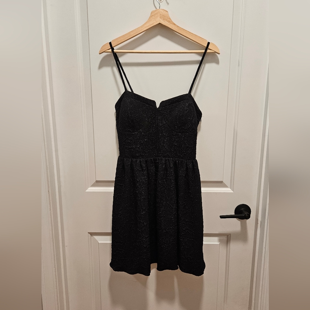 Bar III black corset mini dress
